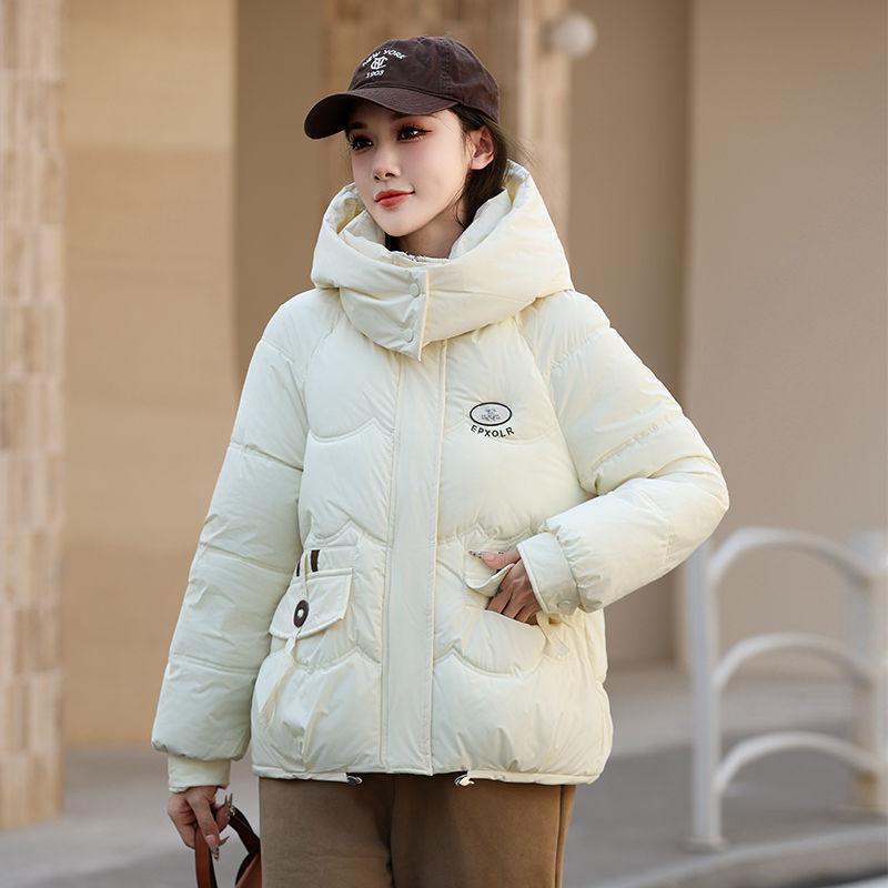 Women's Winter New Down Cotton-padded Jacket Short Removable Cap Loose and Thin Cotton-padded Jacket Thickened Cotton-padded Jacket Jacket