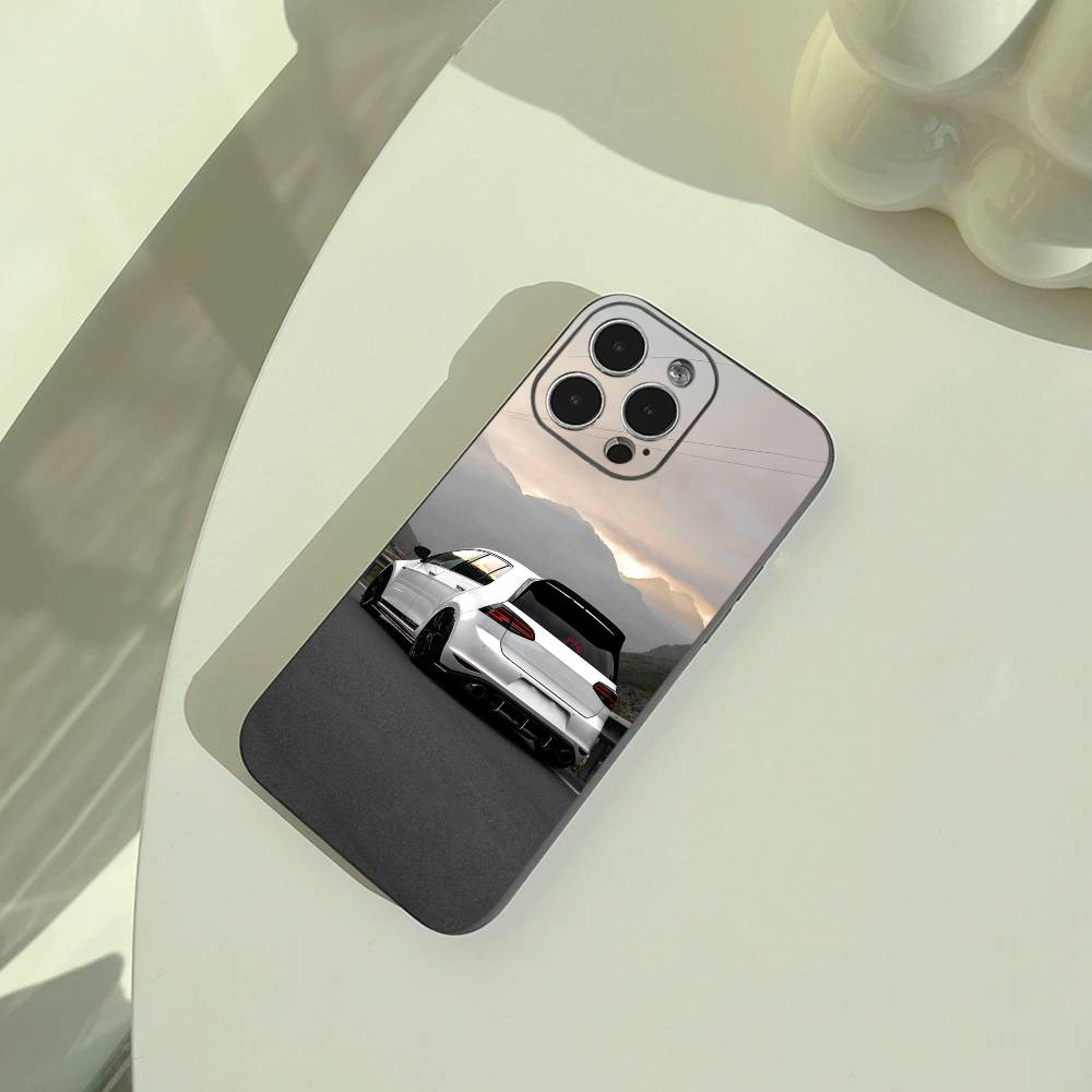 Car -G-Golf R 7 GTI Phone Case For iPhone 17,16,15,14,13,12,11 Pro Max,16/15/14Plus,XS Soft Black Cover