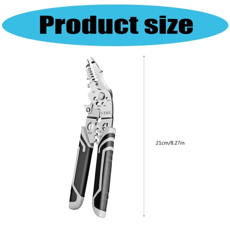 High Carbon Steel Wire Stripping Pliers with Built In Safety Lock for Easy Storage and Portability Home & Industrial Use