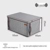Large Transparent Foldable Fabric Wardrobe Organizer Box - Extra Capacity Quilt and Clothes Storage Basket