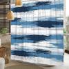 Blue Grey Gradient Texture Shower Curtain Waterproof Bath Curtain Bathroom Decor Nautical Inspired Polyester Fabric With Hooks
