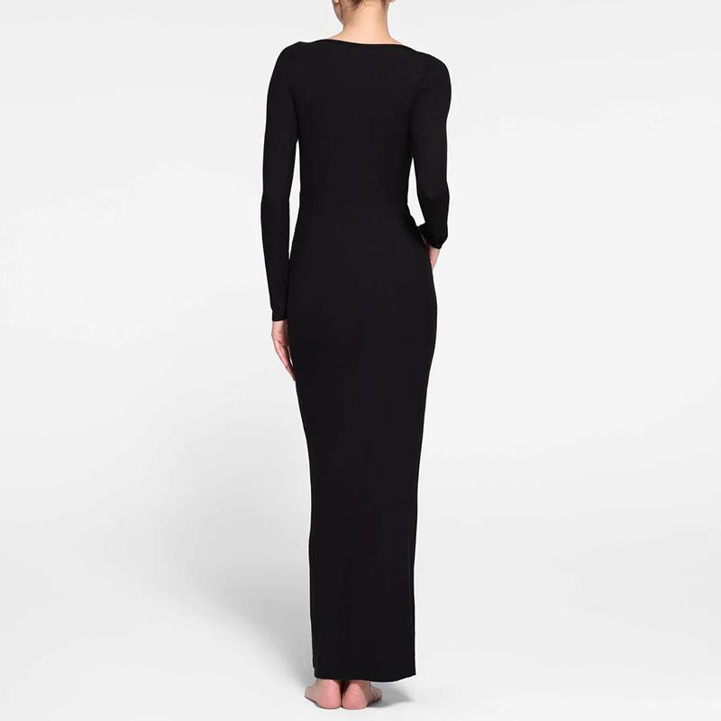 Europe and The United States Wind, Women's Clothing, 2025 Spring New, Sexy Pure Desire Wind, U Neck Halter, False Two Pieces, Long-sleeved