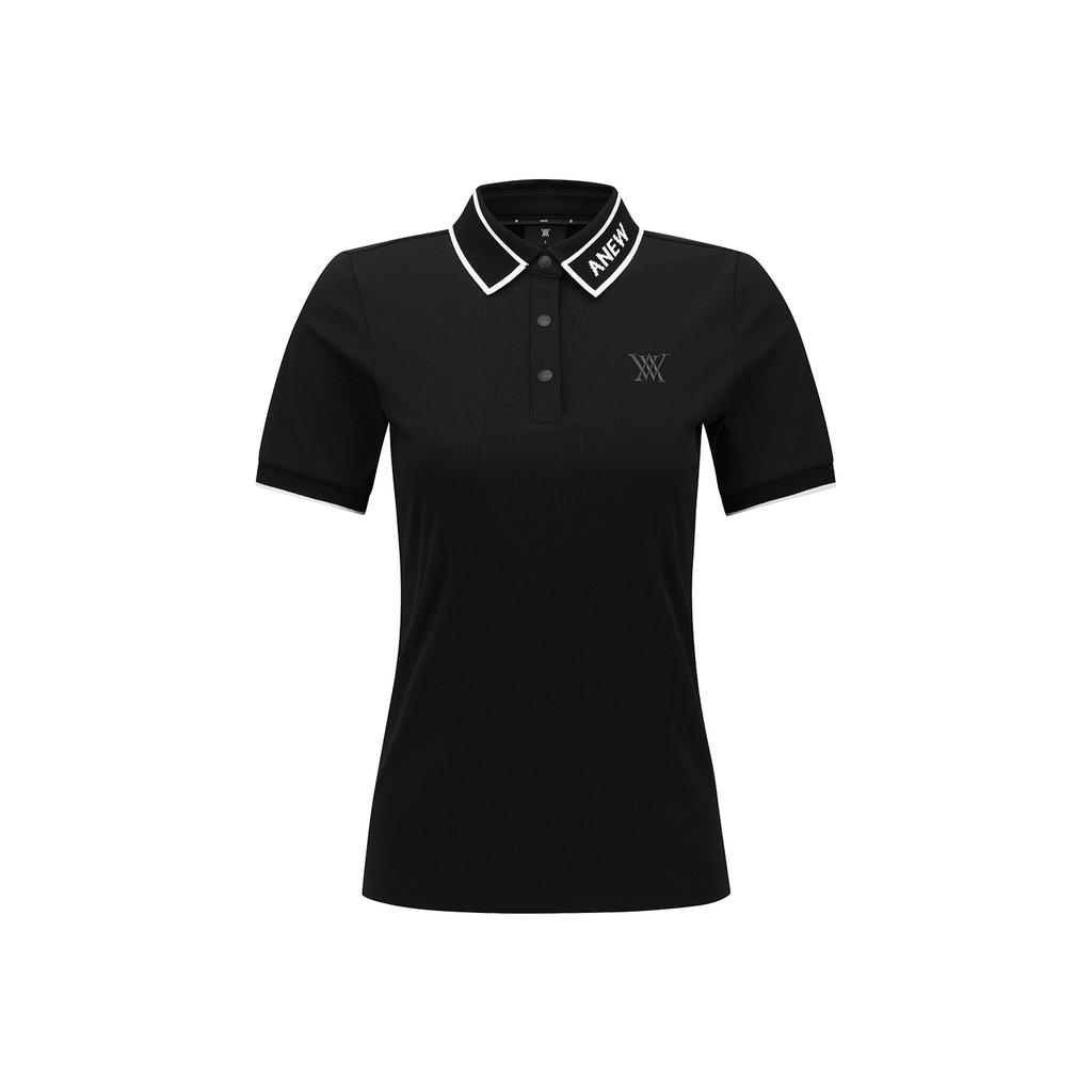ANEW GOLF Women Logo Point Short T-Shirt _Bk
