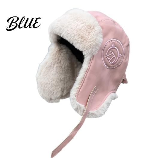 Outdoor Hat Winter Protection Fluffy Solid Color Plush Lining Women Bomber Ear Ski Windproof Letter