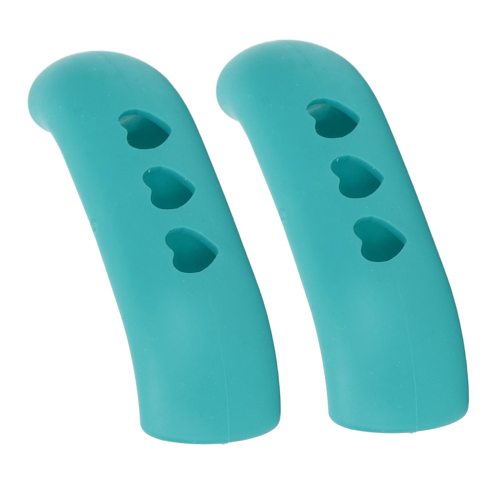 

2 шт. Силиконовые накладки на ручки для кастрюль, термостойкие, для защиты от ожогов, изолированные, чехол-держатель для горячей ручки, синий синий