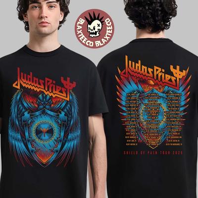 Judas Priest Shield Of Pain Tour 2025 Shield Wings Unisex T-Shirt Size S-5XL Unisex T-Shirt