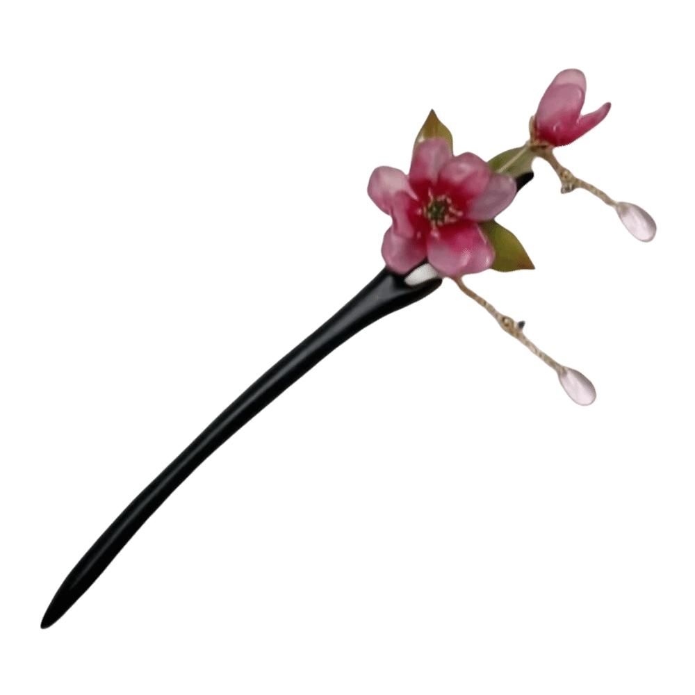 Wood Chinese Style Hairpin Tassel Traditional Hanfu Hair Accessory Floral Hair Stick Daily