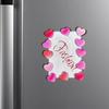 TYCT101-106 Creative Sakura Fridge Magnets - Heart-Shaped Acrylic Magnetic Dots for Refrigerator Decoration and Organization