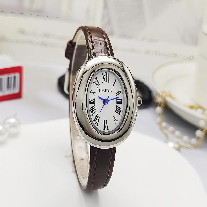 Top Brand Women Oval Dial Small Watch Fashion Adjustable Steel Strap Quartz Wristwatch Relogio Feminino Gifts Dropshipping