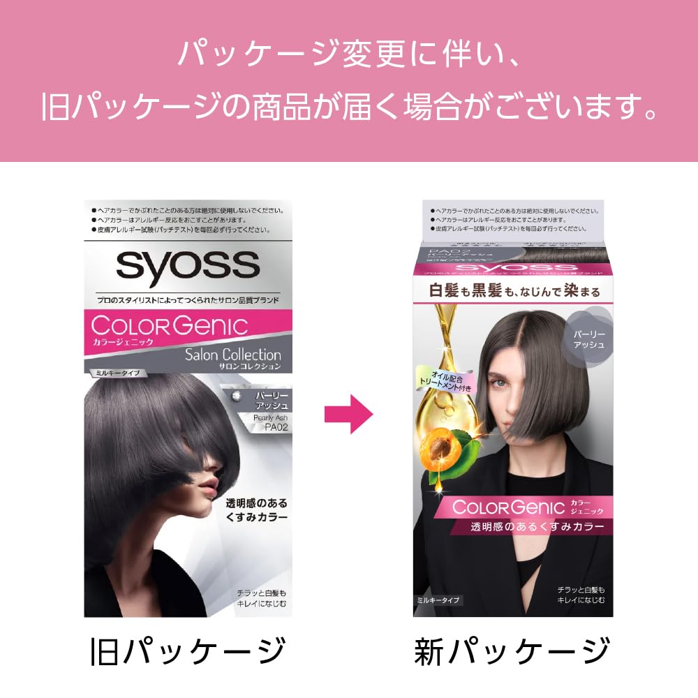 Syoss Colorgenic Milky Hair Color PA02 Pearly Ash 2P Bonus +