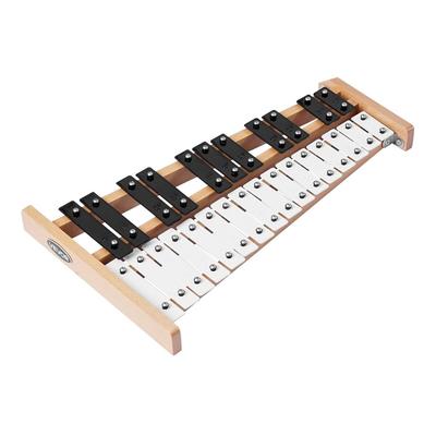 Ksylofon, 27 nut, Profesjonalny instrument perkusyjny ksylofon, z metalowymi klawiszami, zawiera 4 pałeczki, torbę do przenoszenia, Muzyczny dla początkujących