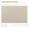 Awnings Sun Protection Retractable With Hand Crank Metal Frame Polyester White And Beige 3.95 X 2.45 M