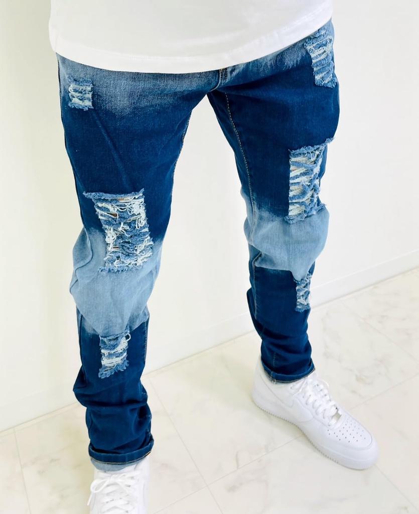 skinny distressed UK hip street sweat jogger super skinny patch JGG.Men's jeggings, pants, denim, drill, drill, sweat, hop, style, denim, pants,