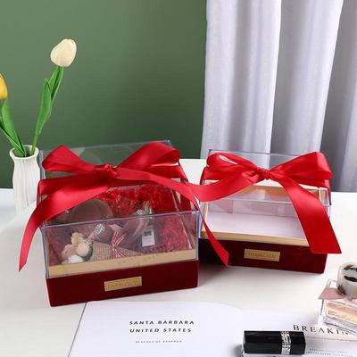 Geschenkbox aus transparentem Acrylband – Hochwertige Verpackung für Souvenirs oder Brautjungferngeschenke