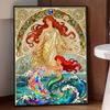 Disney 5d Diamond Painting, Ariel Mermaid Art Painting Diy Handmade Sticker Gift, Home Decoration Painting