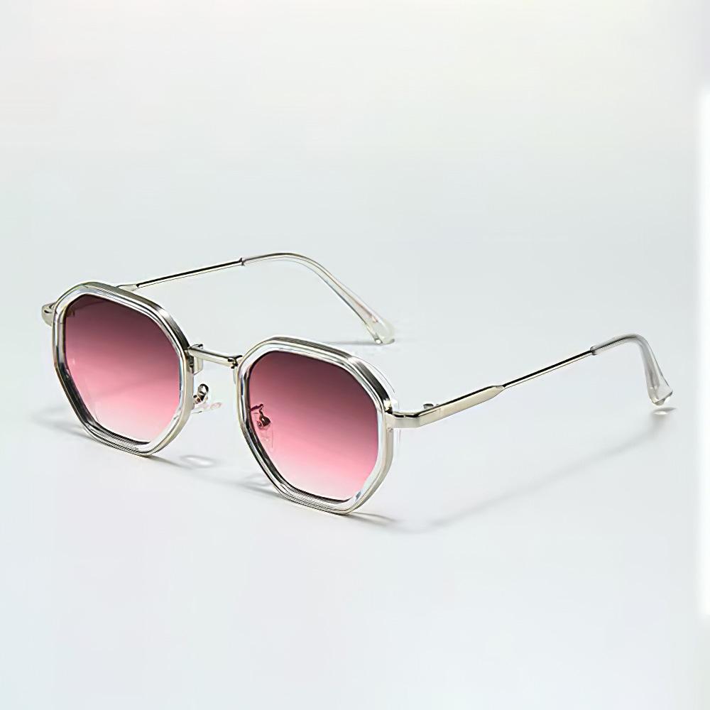 Vintage Sunglasses for Women Modern Octagonal Glasses Black Lenses Golden Edging Fashion Sun Glasses New in Trendy