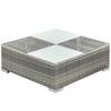 6 Piece Garden Lounge Set with Cushions Poly Rattan Gray