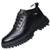 Leather cotton shoes men's winter men's velvet warm cotton leather shoes casual middle-aged shoes thickened winter shoes