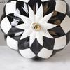 Black White Pumpkin Resin Statuette Ornaments Office Study Desktop Decor Modern Crafts Statue European Room Aesthetic Decor