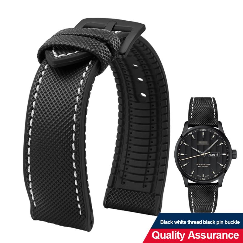 12 color high quality rubber Watchband 20 21 22 23mm 24mm for men and women watchstrap accessories Black red orange yellow Green