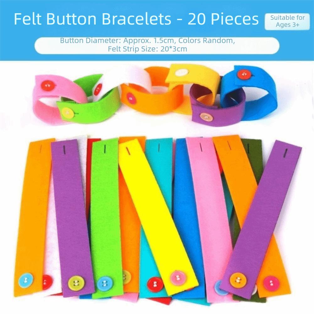Felt Felt Button Bracelet Diy Montessori Early Education Educational Teaching Aids Kindergarten