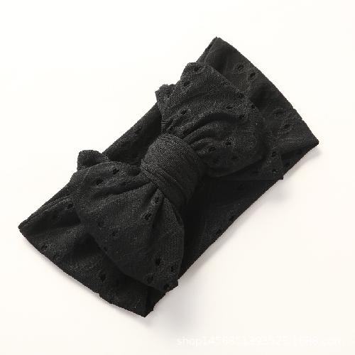 Hollow-out Premium Handmade Embroidered Bow Children s Hair Accessories Lace Hole Baby Headband Headband Wholesale