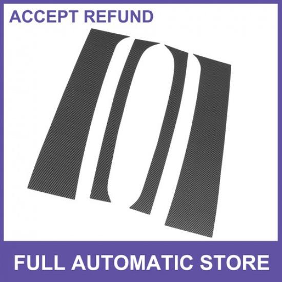 4Pcs Pillar Window Trim for Dodge for Ram 1994-2001 Black Carbon Fiber Pattern