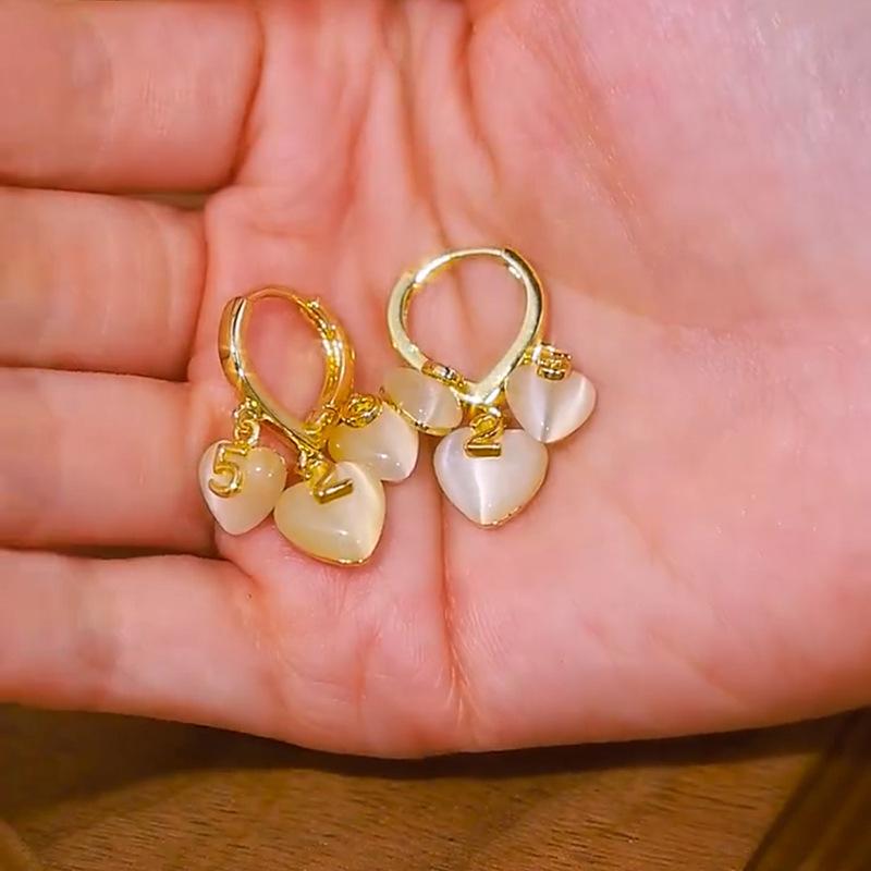 

опаловые серьги с бахромой, легкая роскошь, высококлассный темперамент, серьги-клипсы, модные нишевые темпераментные универсальные серьги