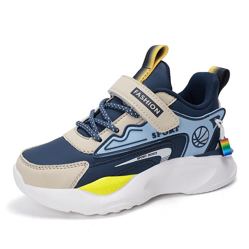 

Осенние новые спортивные туфли для девочек Корейская версия модных универсальных туфель для маленькой девочки для бега на липучке, легкие студенческие кроссовки 40