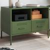 VidaXL TV Cabinet, Television Stand with Legs, TV Stand with Storage Living Room, Olive Green 68x39x50.5 843050