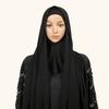 New Chiffon Hijab With Matching Undercap Over Neck Women Scarf Shawl Underscarf Jersey Inner Caps Muslim Hijabs 2pcs One Set