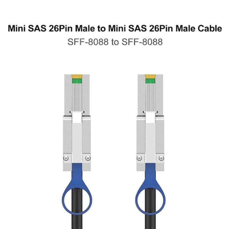 Mini 26Pin Hybrids Cable SFF-8088 To SFF-8088 Cable Easy Installation 1m 6Gbps SAS2.0 Cable for Raids Systems