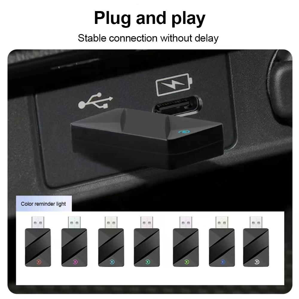 2025 NEW Wireless Carplay Adapter Android Auto Wireless Smart Dongle 2in1 Plug and Play BT WiFi Fast Connect for Wired CarPlay