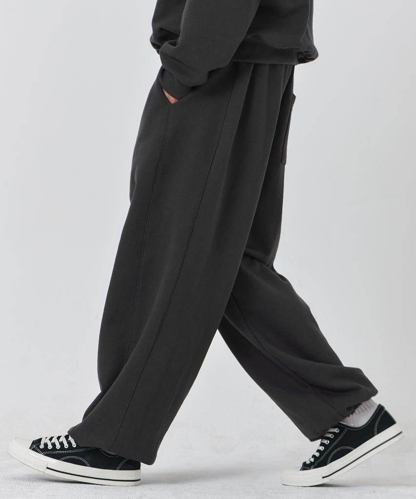 PAPERBOY Balloon Wide Curve Jogger Pants - Oatmeal