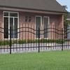 VidaXL Garden Fence with Spear Top, Black, 239 X 100 Cm, Powder-Coated Steel 151080