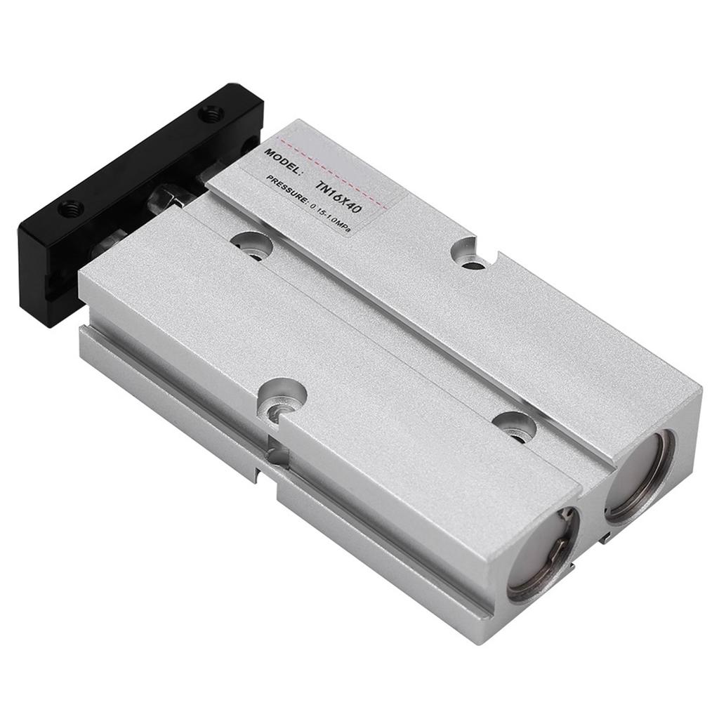 1 stk 16mm Boring Dobbel stang Dobbelvirkende Aluminiumslegering Pneumatisk Luftsylinder (40mm Slaglengde)