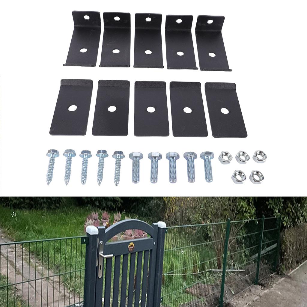 Mesh Panel Mounting Kit Sturdy Mesh Mounting Brackets Weatherproof Fence Fasteners Grid Mounting Set