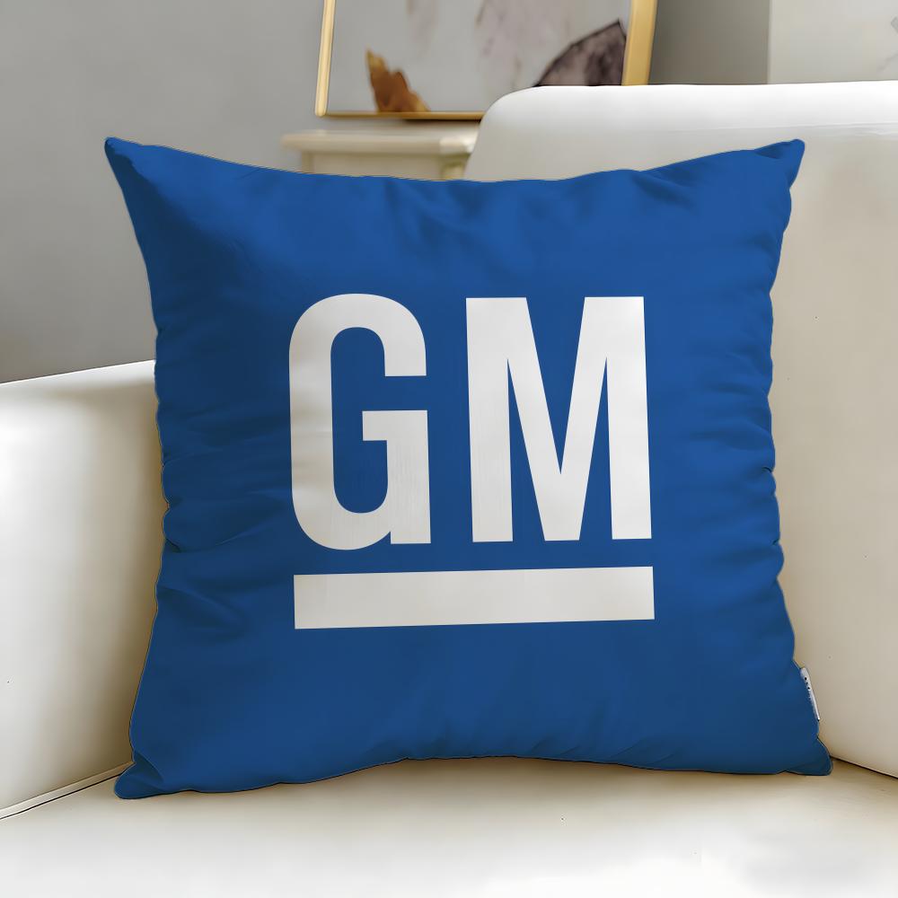 classic car brand General Motors Cushion Cover Soft & Easy-Wash Pillow Case – Versatile for Couch, Bed, Travel and Office