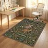 Floral Garden Theme Crystal Velvet Rug Personalized Custom Name Text Soft Floor Mat Home Decor