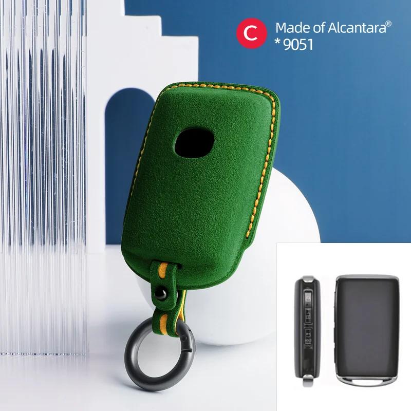 Interior Mouldings For Mazda 3 6 CX30 CX3 CX5 CX8 CX9 MX30 Car Key Case Remote Cover Shell Suede Alcantara Keychain Leather Prot