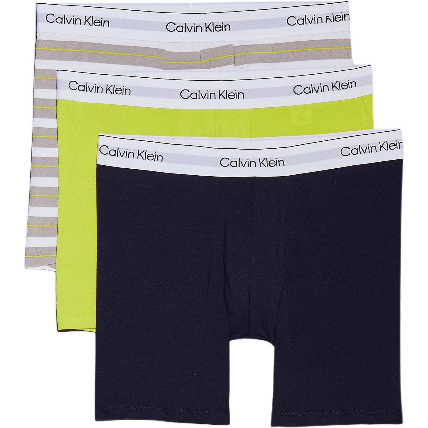 

Calvin Klein Comfort Logo Trim Casual Mid-Rise Boxer Briefs 3-Pack Men underwear LV00NB4394-WCN M