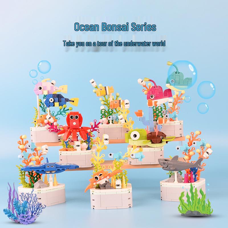 

Ocean World Building Blocks: Educational Crab and Octopus Model Toys, 103G