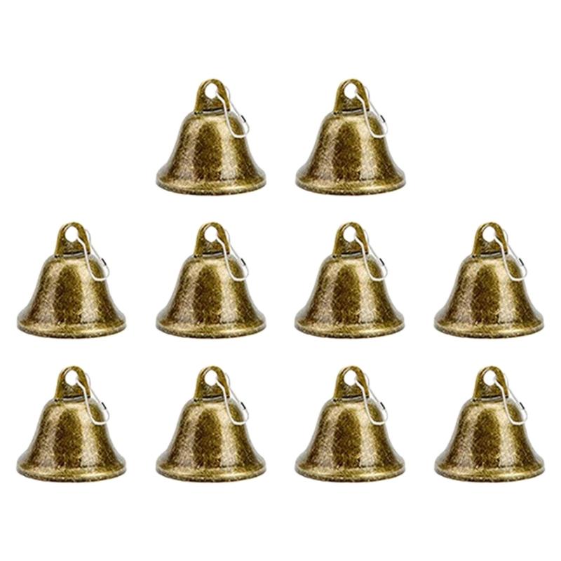 38mm Metal Trumpet Bells With Spring Hook For Easy Attachment Clarity Sound Durable Iron Crafted For Pet Training Craft Decor
