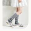 Children's Lightweight Socks Cover Leg Warmer with Ruffled Edges Macaron Color for Girls Spring Summer Wear