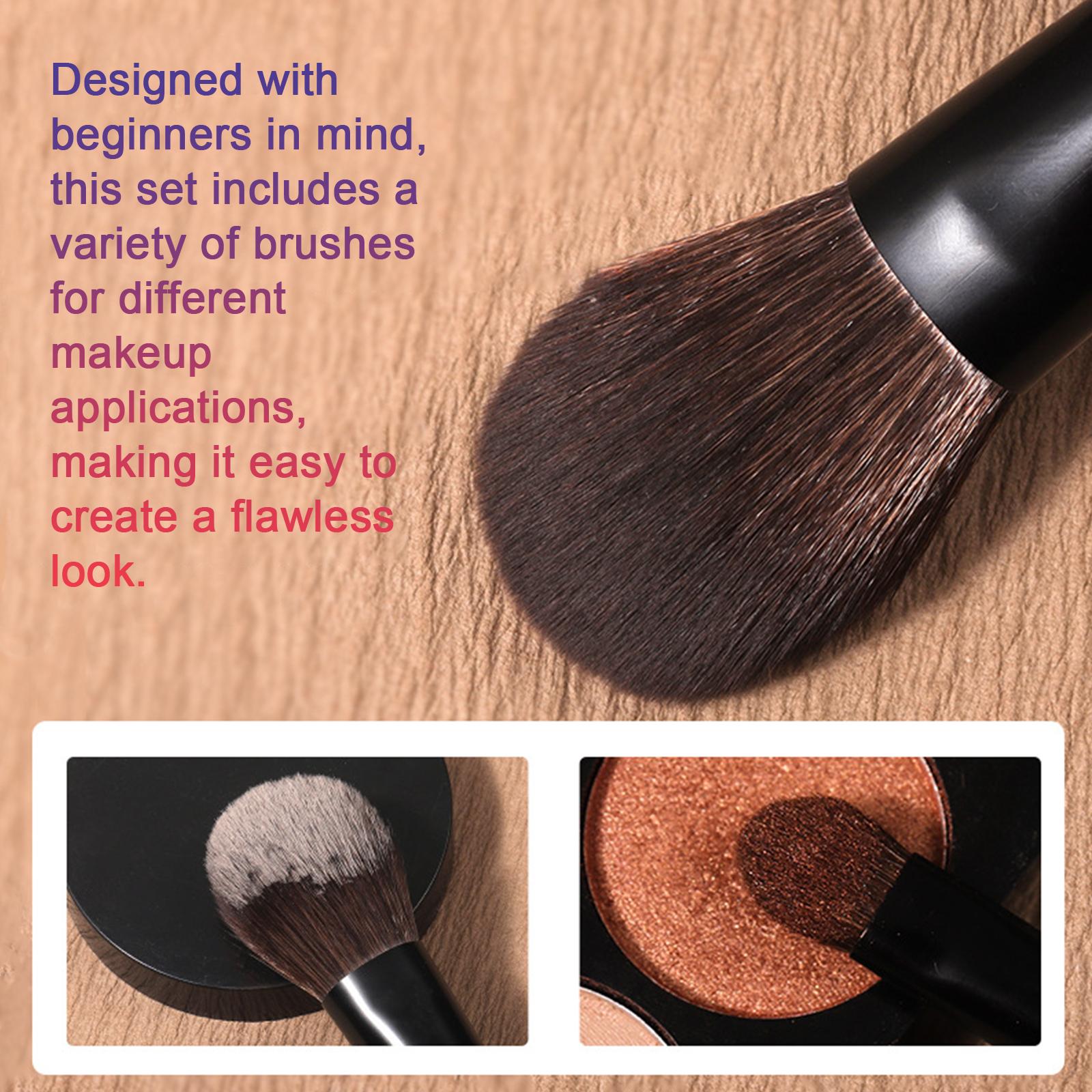 8pcs Makeup Brush Set, Portable Small Set Brushes, Beginner Powder Eye Shadow Brushes, Cosmetics Brushes Set