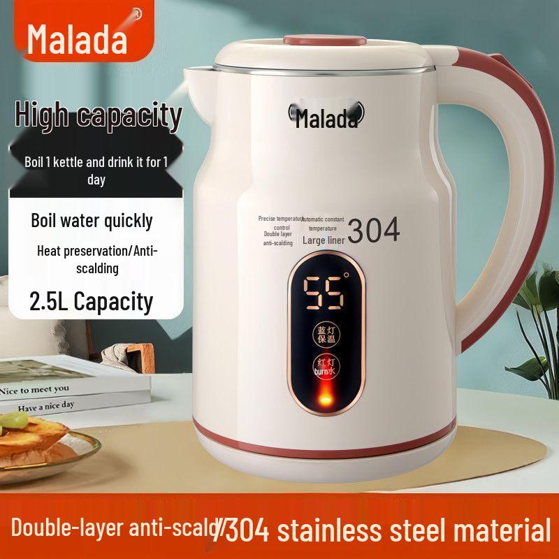 Wanlida 304 Dayanıklı Elektrikli Su Isıtıcı - Geniş Kapasiteli, Sıcak Tutma, Yanmaz, Bebek Güvenli