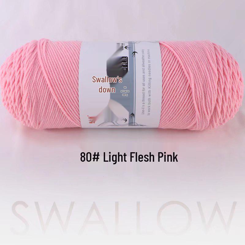 Large Skein 5-Ply Milk Cotton Yarn: Luxurious Plush for Doll Making & Seat Cushions, Available in 80 Colors