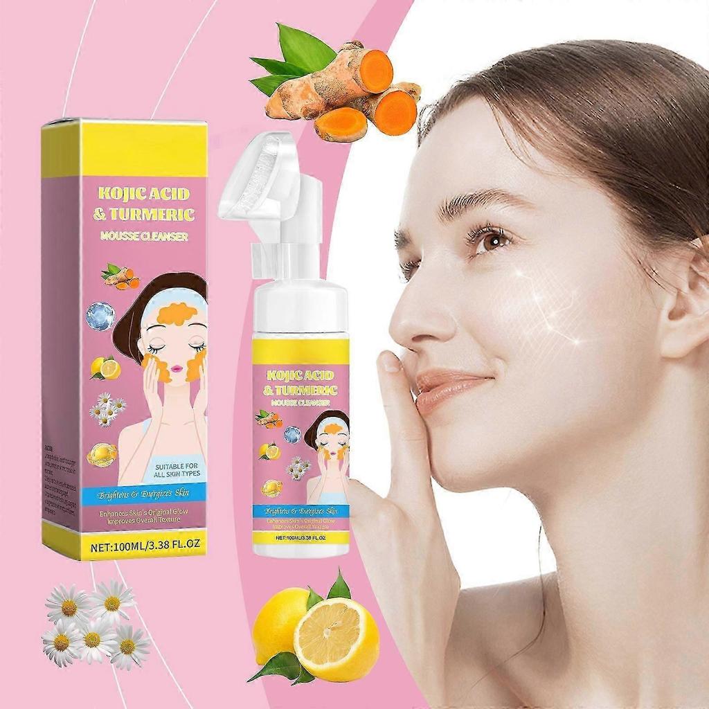 Turmeric Acid Cleanser, Cleansing Facial Cleanser, Moisturizing Skin, Gentle Nourishing Foam Cleanser