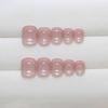 Gentle retro light brown simple plaid French versatile girl gentle removable manicure tablets 24 pieces