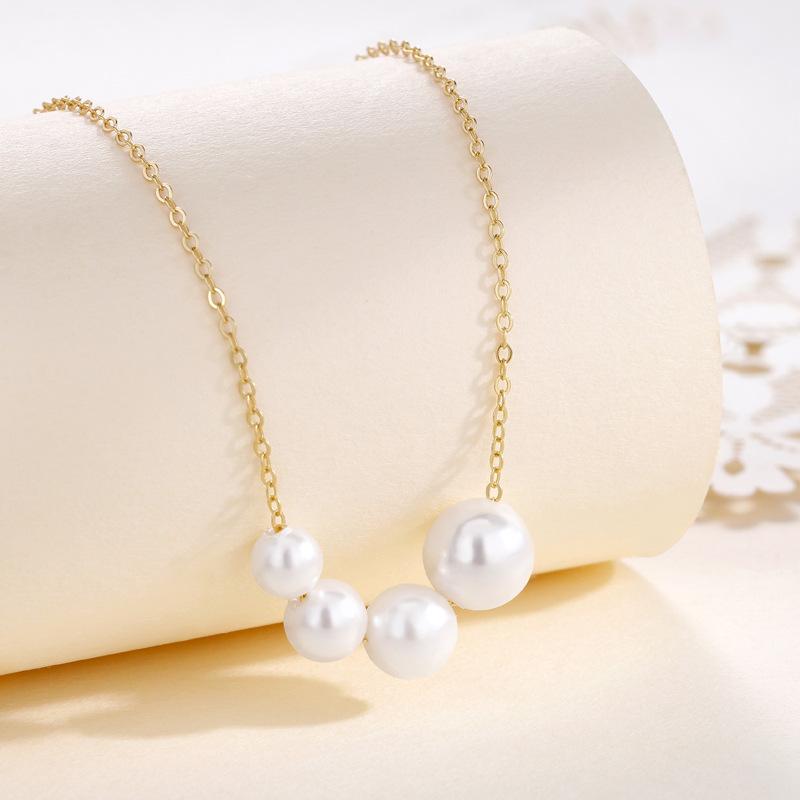 Baroque bead necklace female French retro elegant light luxury ins style high-end accessories